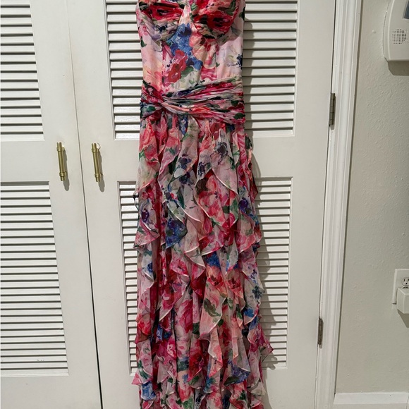 Dress The Population Lux Maxi Dress in Pink Rose Multi - Picture 5 of 6
